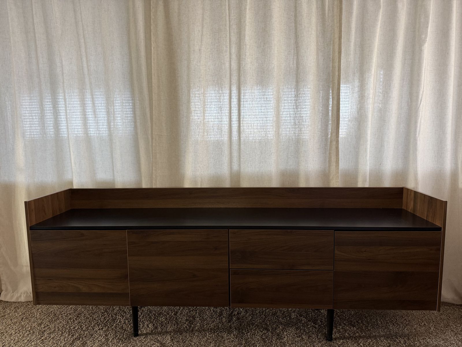 Brown/Black TV Stand