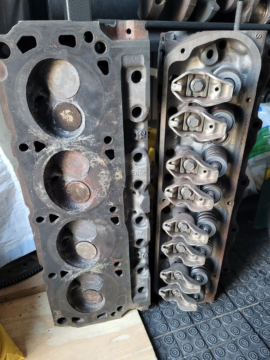 Ford 302 Cylinder Heads 1980s E7TE Small Block V8 Engine Part Used