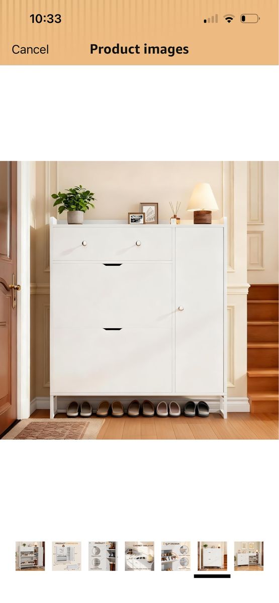 Shoe storage cabinet white - new in box