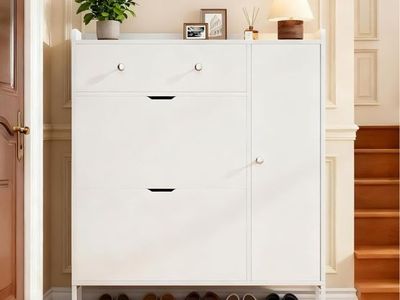 Shoe storage cabinet white - new in box