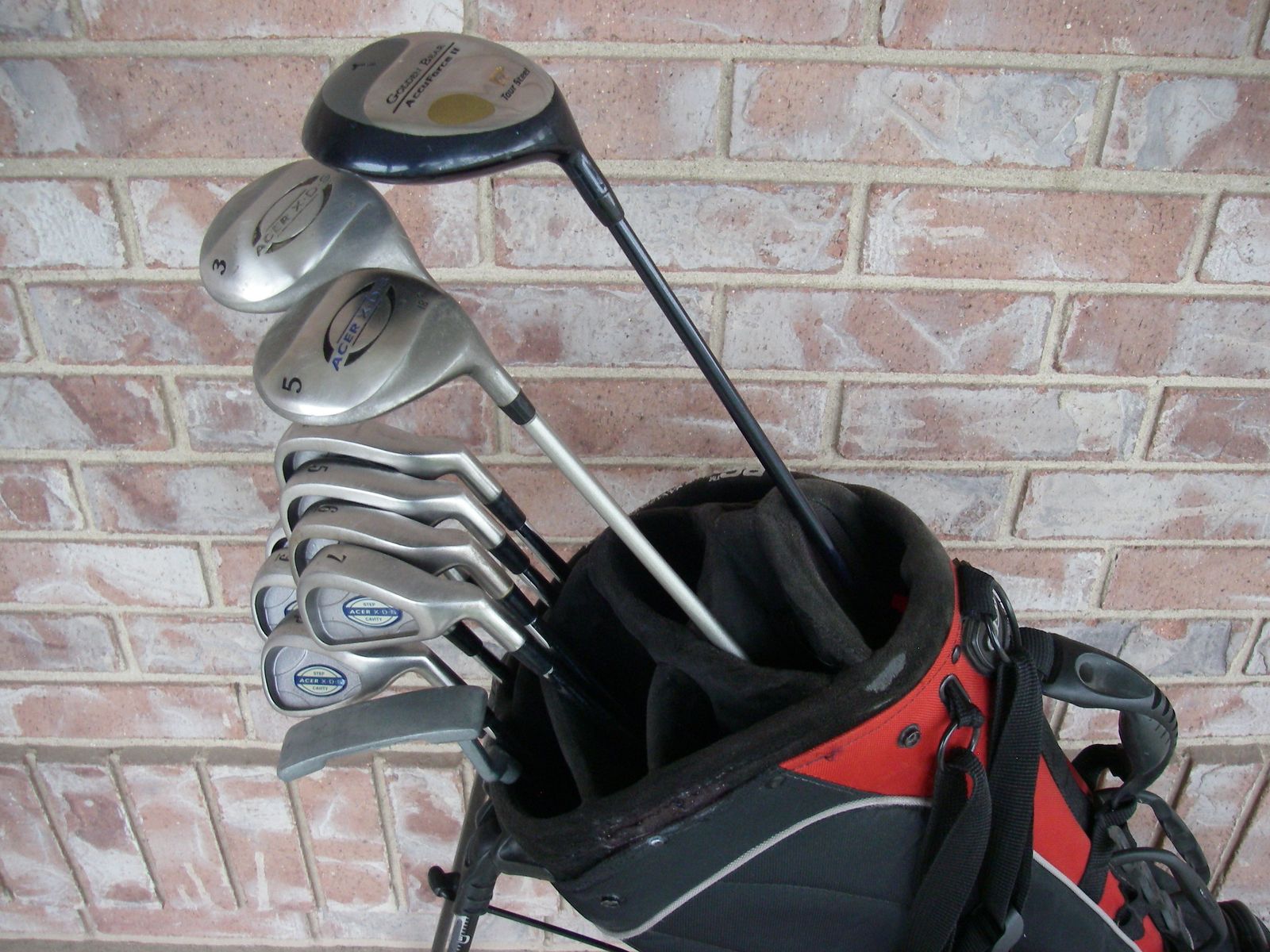 Mens ACER X.D.S, St St Golf Clubs Set, w/ Golden Bear Driver & OGIO Stand Bag, Graphite & Steel Shafts, RH