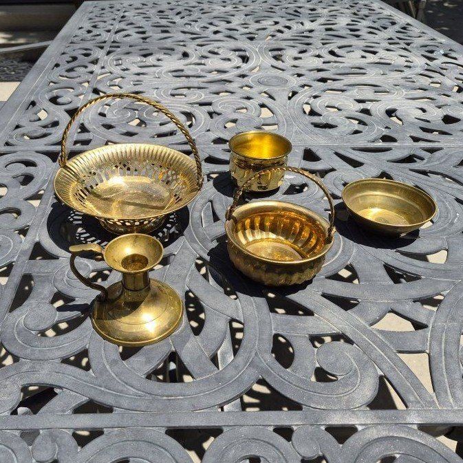 Brass Decorative Baskets, Bowls, Candle Holder