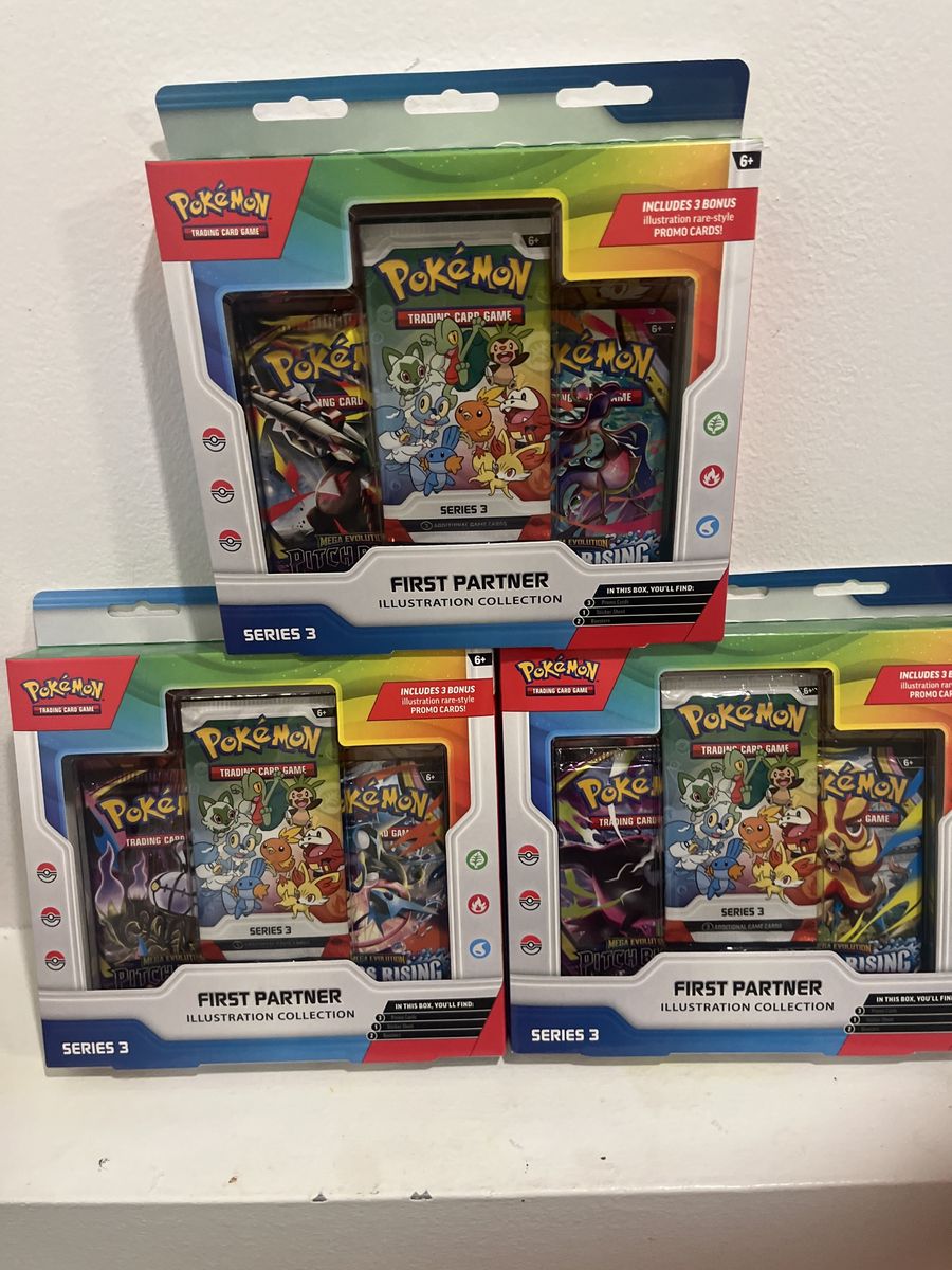 Pokémon TCG First Partner Illustration Collection Series 3 Boxes - Set of 3 Sealed