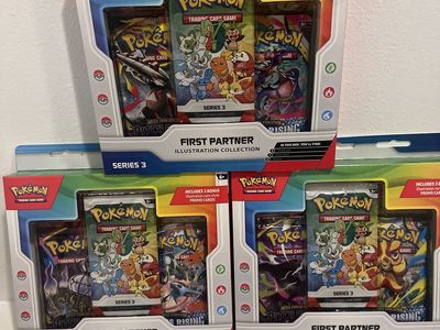 Pokémon TCG First Partner Illustration Collection Series 3 Boxes - Set of 3 Sealed