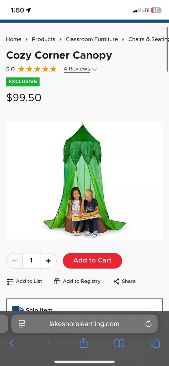 Lakeshore Cozy corner canopy