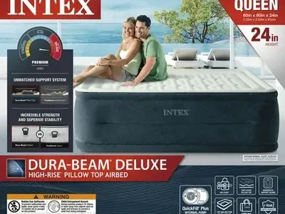 Intex 24 Dream Lux Pillow Top Airbed Queen