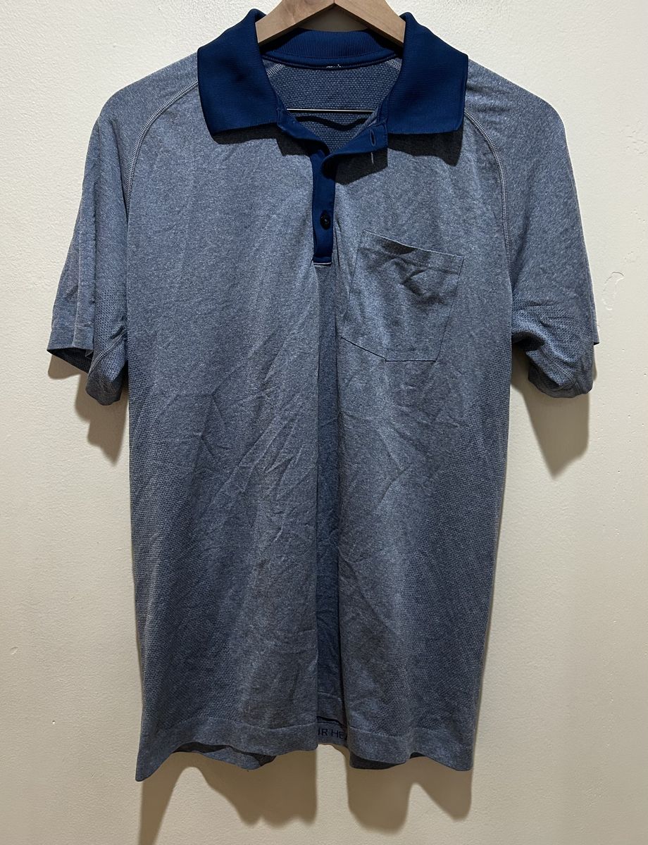 Lululemon Metal Vent Tech Light Blue Polo Shirt