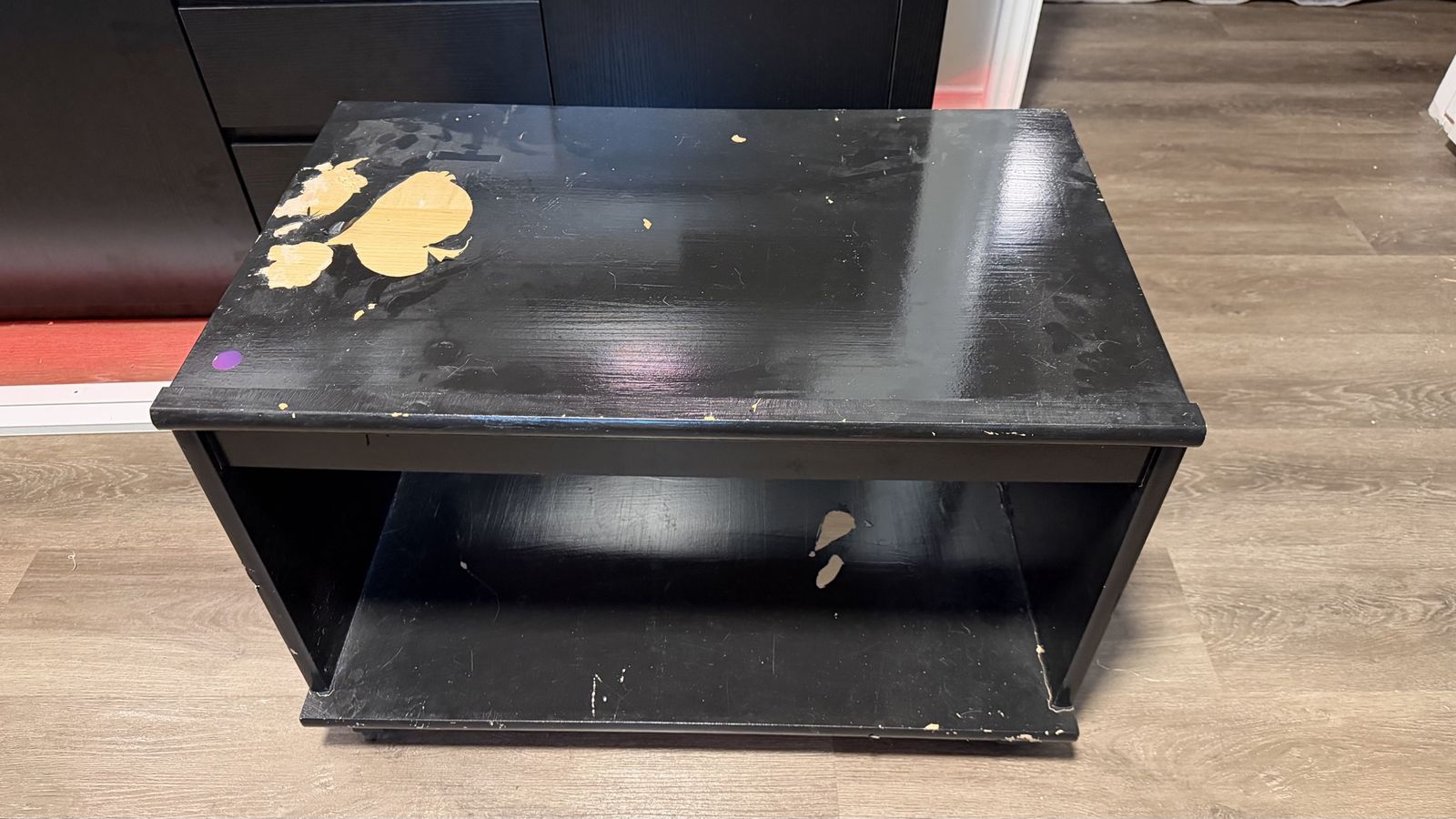 Printer stand on casters