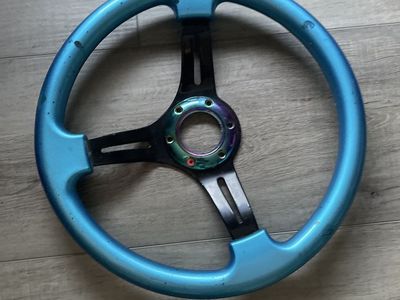 Universal Light Blue Racing Steering Wheel
