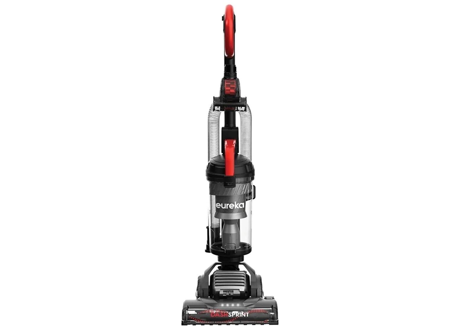 Eureka Dash-Sprint Upright Vacuum, Dual Motor, Lightweight, Pet Turbo, LED Headlights, Black and Red