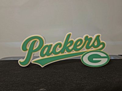 Green Bay Packers 3D Printed Script Logo Sign Decor