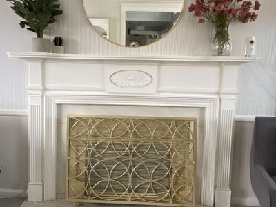 Brushed Gold Fireplace Screen