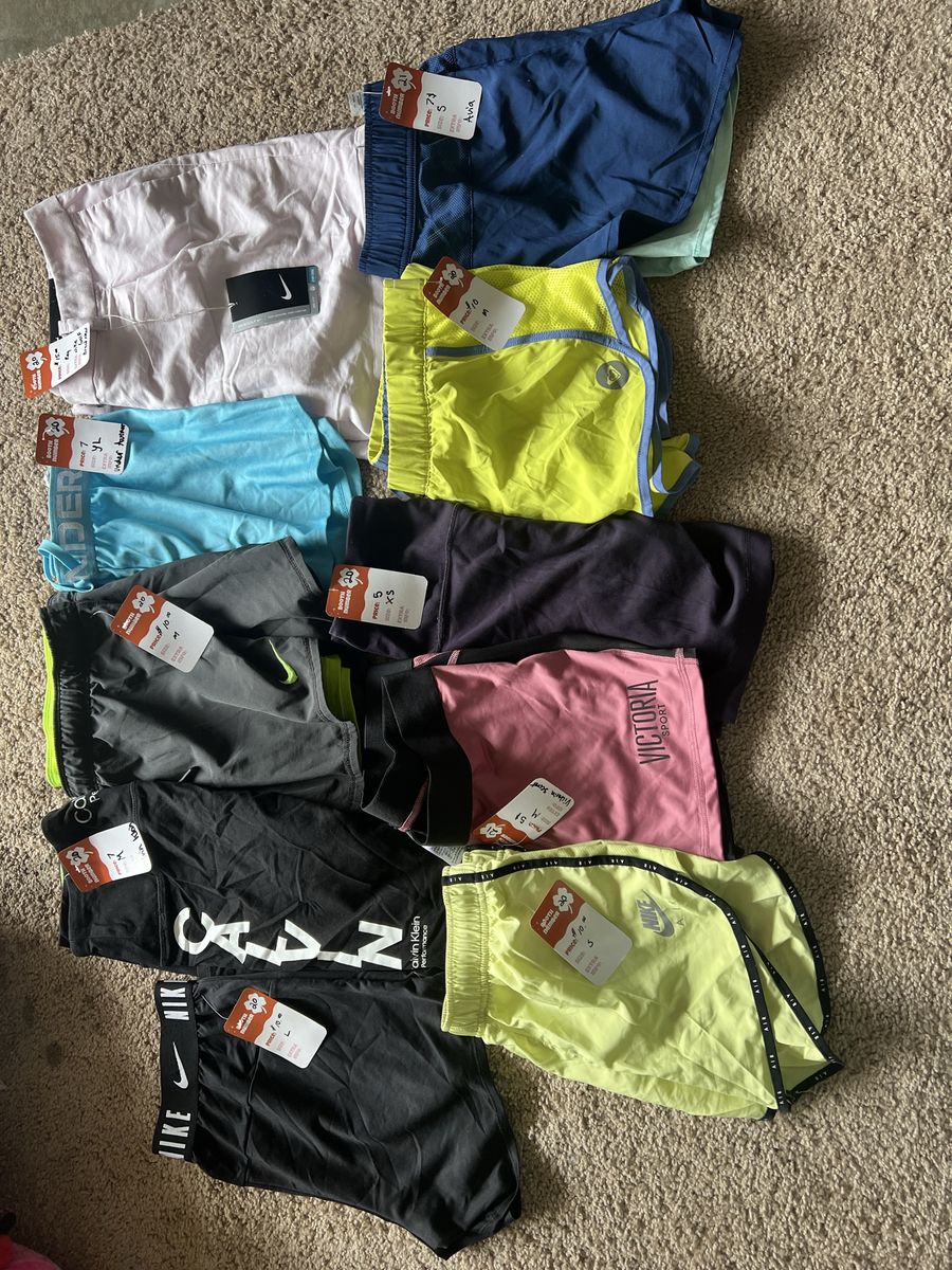 Assorted Women's Athletic Shorts - Nike, Calvin Klein, Victoria's Secret, Under Armour, Avia, Marmot