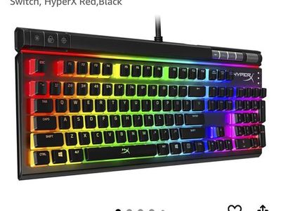 HyperX Alloy Elite 2 Mechanical Gaming Keyboard - RGB LED Backlit, Linear Switch, Red/Black