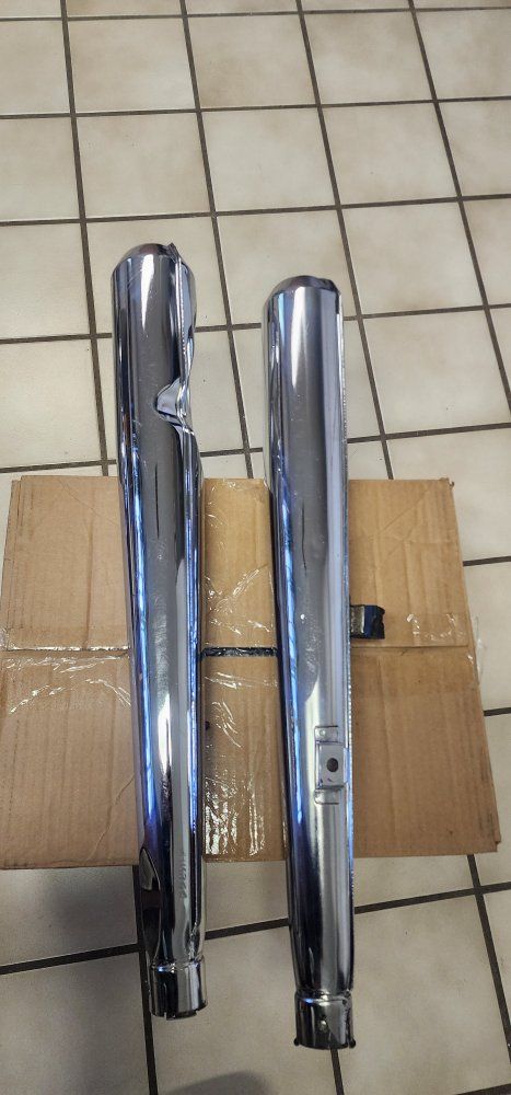Early 70's OEM Honda CB350 Exhaust mufflers in great shape!  HM344