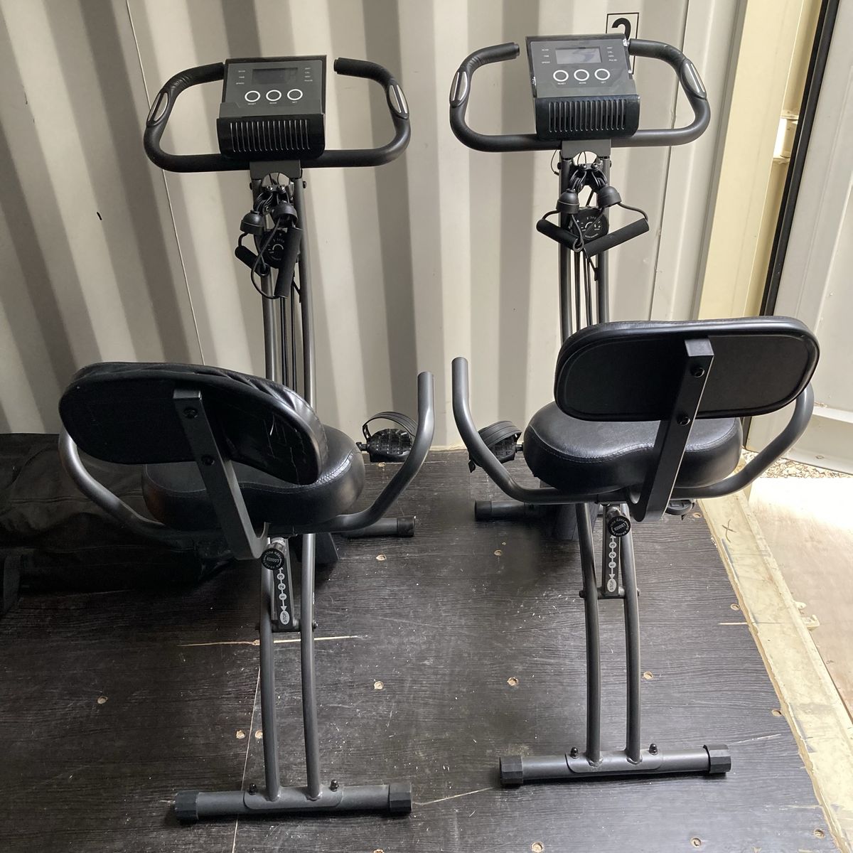 Pair of Slim Cycle Exercise Bikes