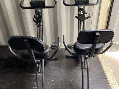 Pair of Slim Cycle Exercise Bikes