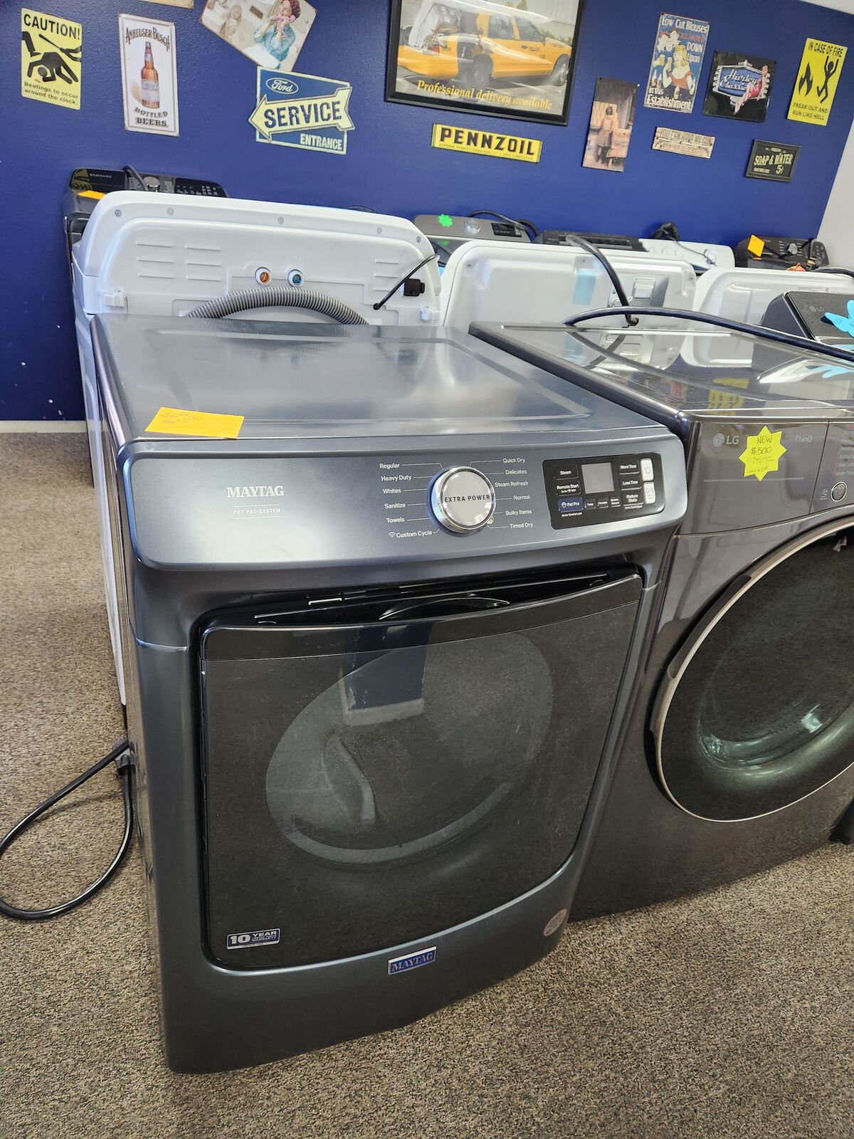 BEAUTIFUL BRAND NEW! MAYTAG PET PRO STEAM FRONTLOAD ELECTRIC DRYER!