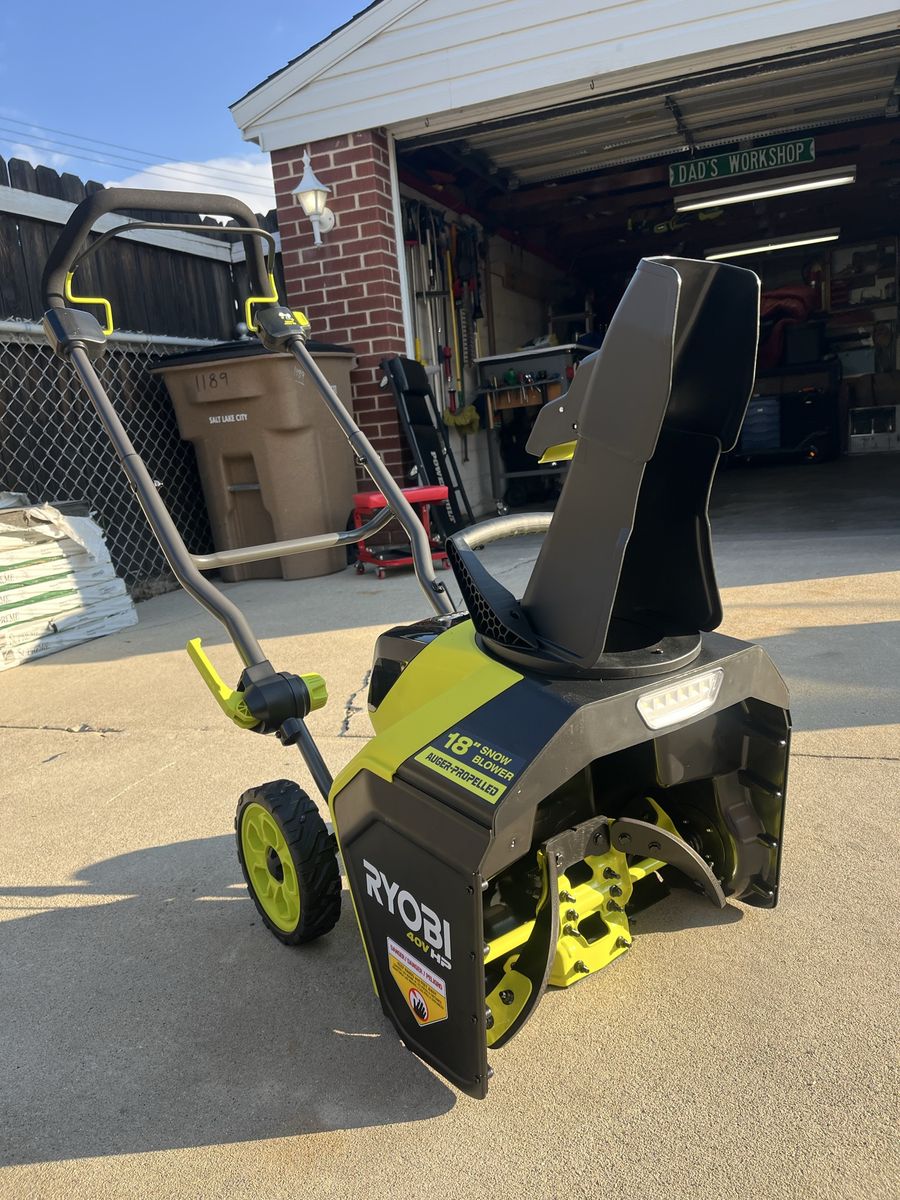Ryobi battery operated snow blower