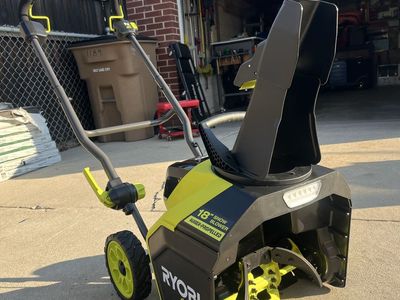 Ryobi battery operated snow blower