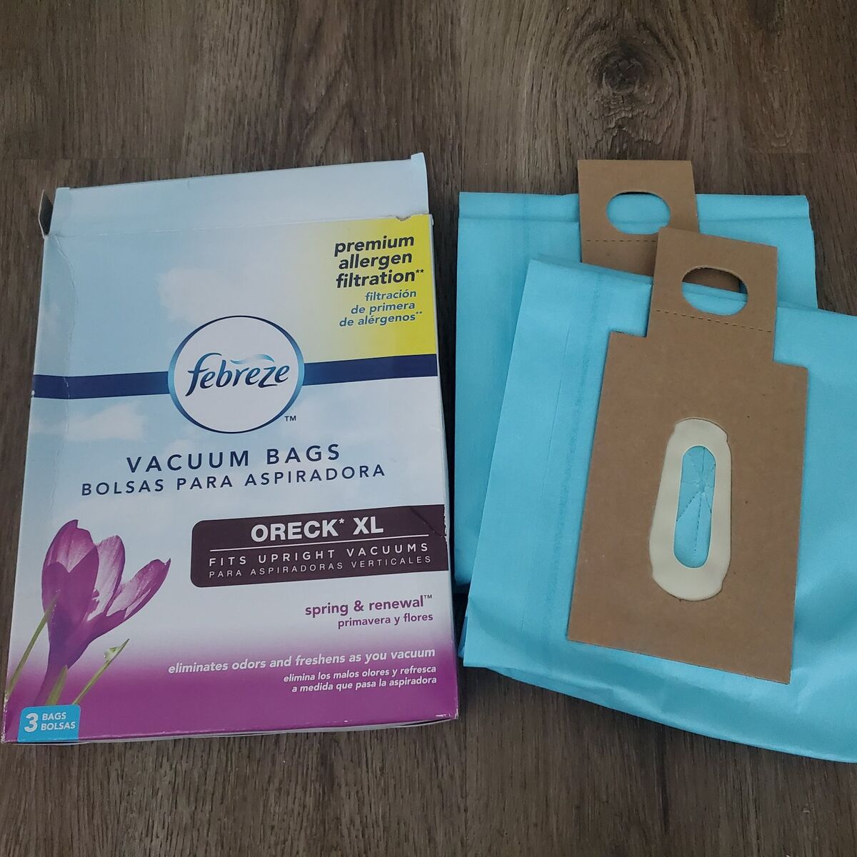 2 Pack Oreck XL Vacuum Bags Febreeze Scented
