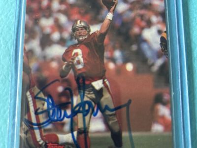 Steve Young TSC Autograph San Francisco 49ers NFL Football Card Hand Signed Auto BYU