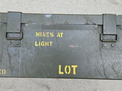 U.S. Army WWII-Era M156 Metal Packing Box for M7A1 Mines