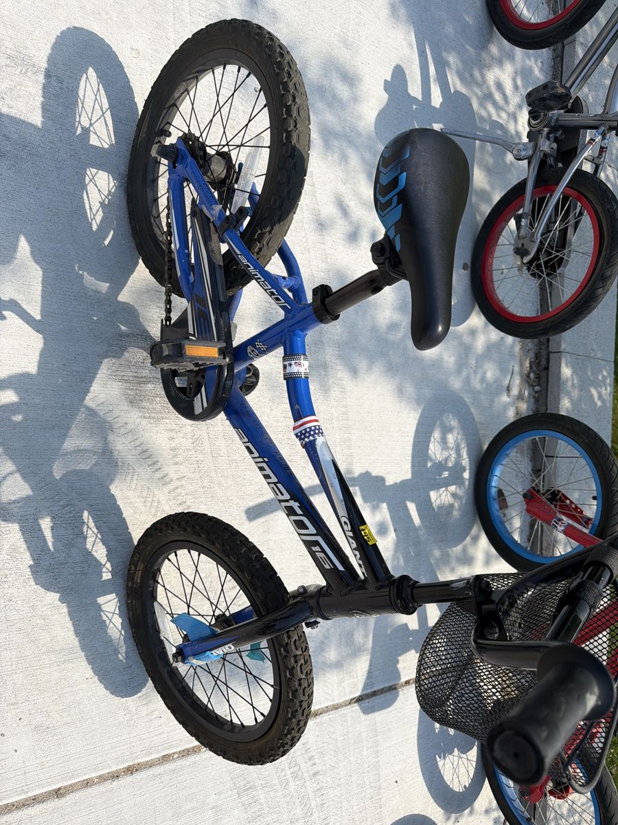 Giant Animator One 16-inch Kid's BMX Bike - Blue, Training Wheels Included