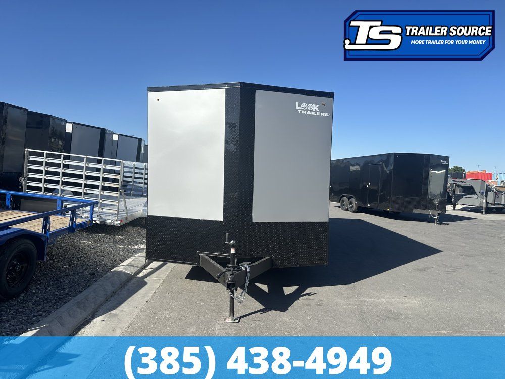 8.5x20 Look ST DLX Enclosed Cargo Trailer - 7'0" Interior - 7K GVWR - .080 PolyCor, Black Out Package, Rear Spoiler w/ Load