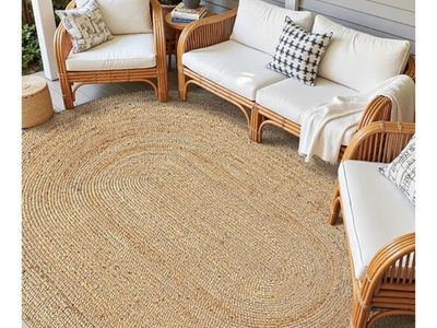 8x10 Oval Reversible Tweed Rug