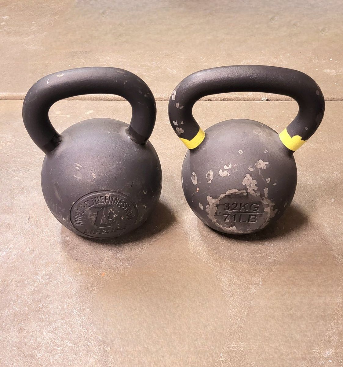 kettlebells 151 pounds total