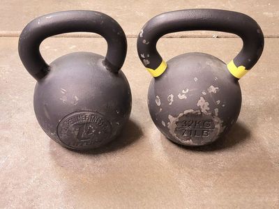 kettlebells 151 pounds total