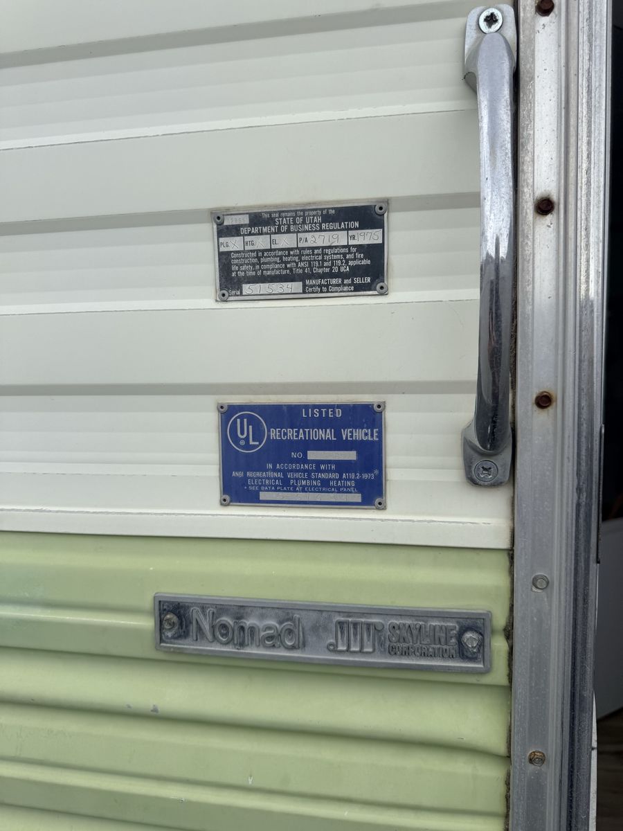 Nomad by Skyline Corporation Travel Trailer - Vintage Camper