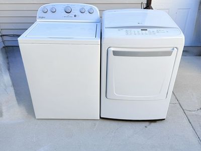 Whirlpool Washer & LG Dryer Set - White Top Load, Electric - Great Condition!