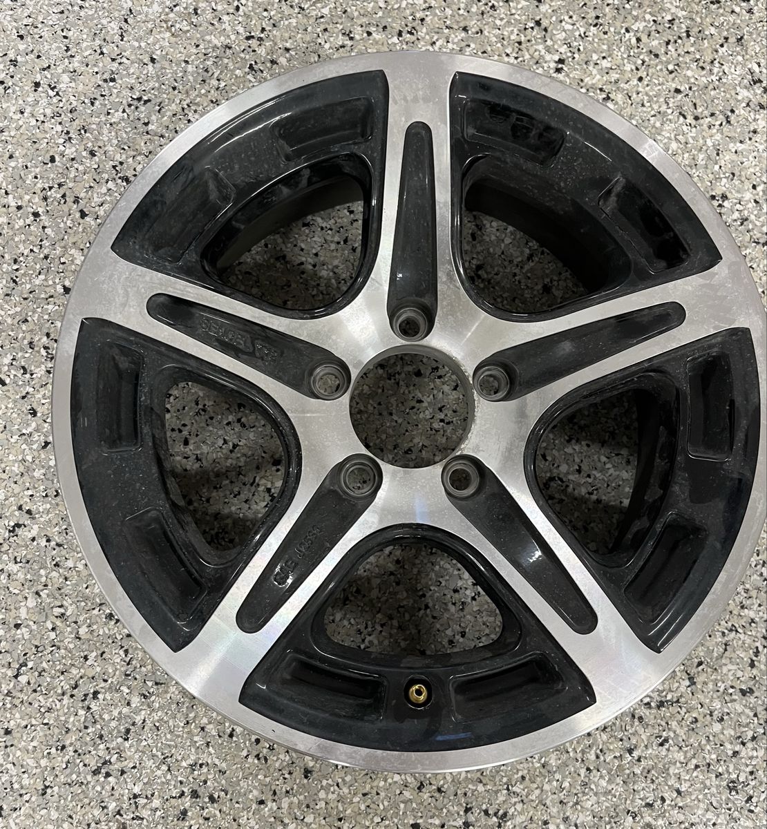 SenDel T12-1 15" 5-Lug Aluminum Trailer Wheel - 5x4.5" Bolt Pattern, 0 Offset