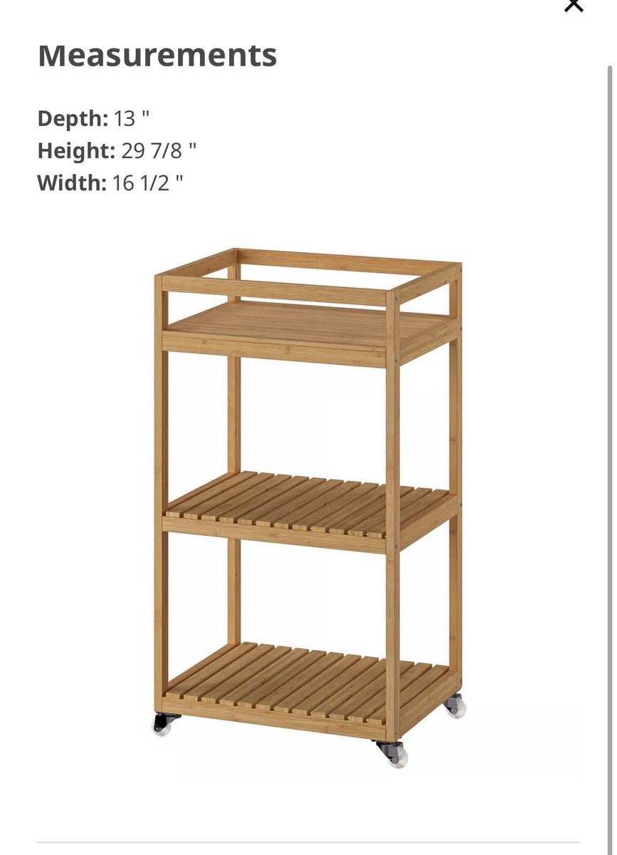 Bamboo Rolling Cart