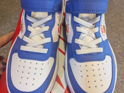 Nike Court Borough Low FL (PS) Toddler Shoes Size 12C White/Sapphire Floral NEW with Box