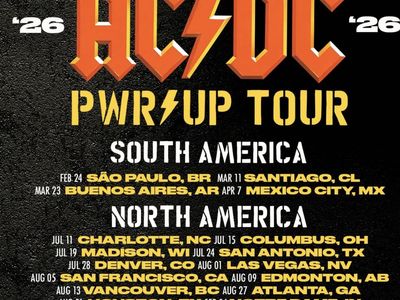 AC/DC PWR UP Tour 2026 - 2 Tickets to Allegiant Stadium, Las Vegas NV, Aug 1st, Sec 443, Row 8