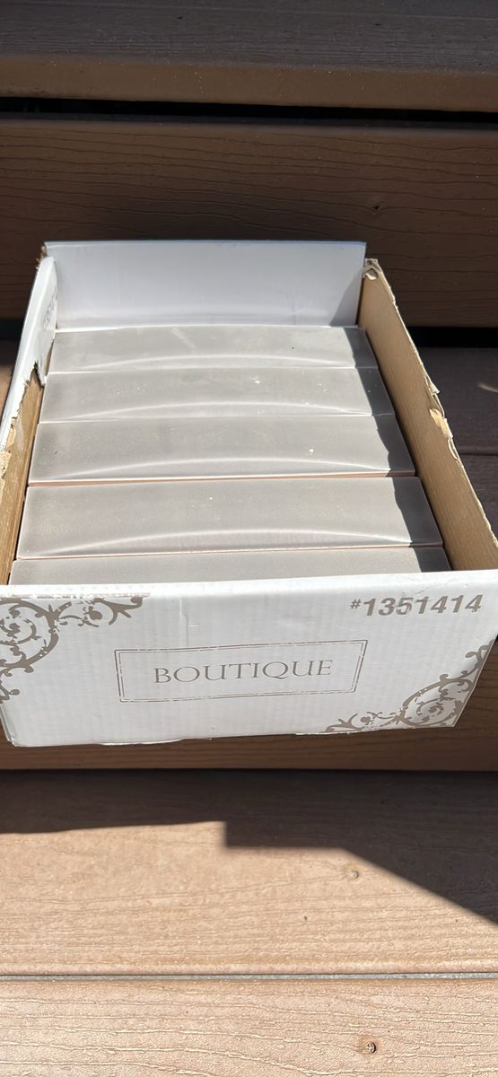 Boutique 4x16 inch Gray Subway Tile - 7 Boxes New in Box