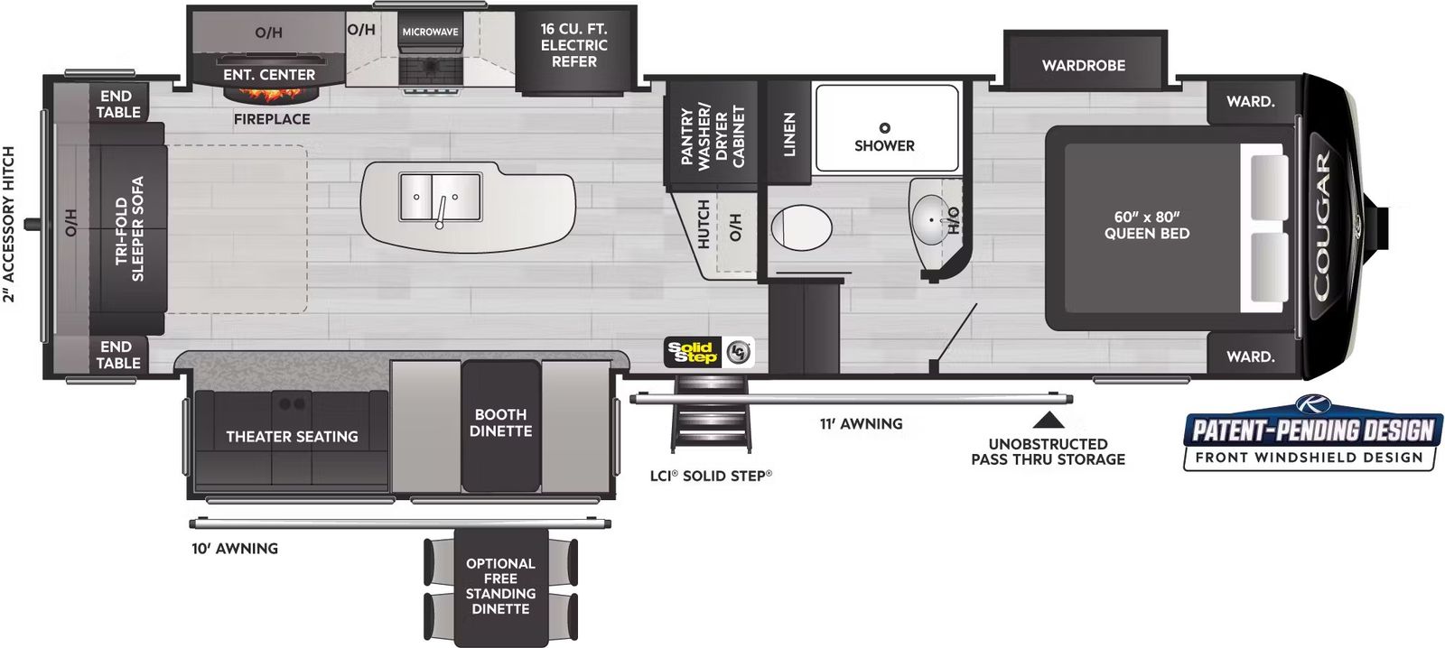 2024 Keystone Cougar 290RLS 5th Wheel | Starlink, Heated Lithium Battery, Anderson Hitch Included