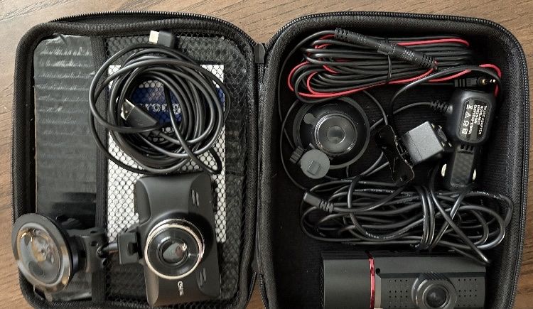Dual Dash Cam Set(s) - Front & Rear 1080P FHD Car Camera with Night Vision & Parking Monitor, Black