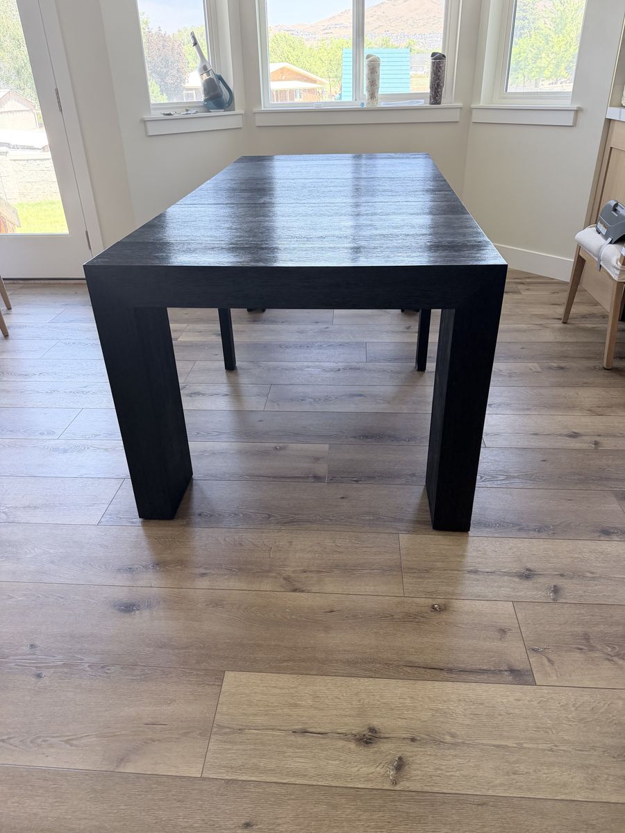 Black transformer table, bench and leaf storage/coffee table