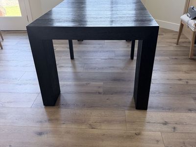 Black transformer table, bench and leaf storage/coffee table