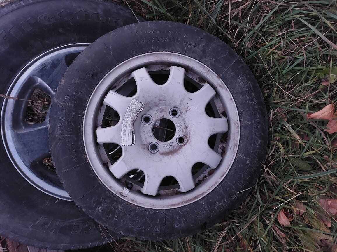 4 lug 4x108 mm 125 90r15 spare tire aluminum wheel