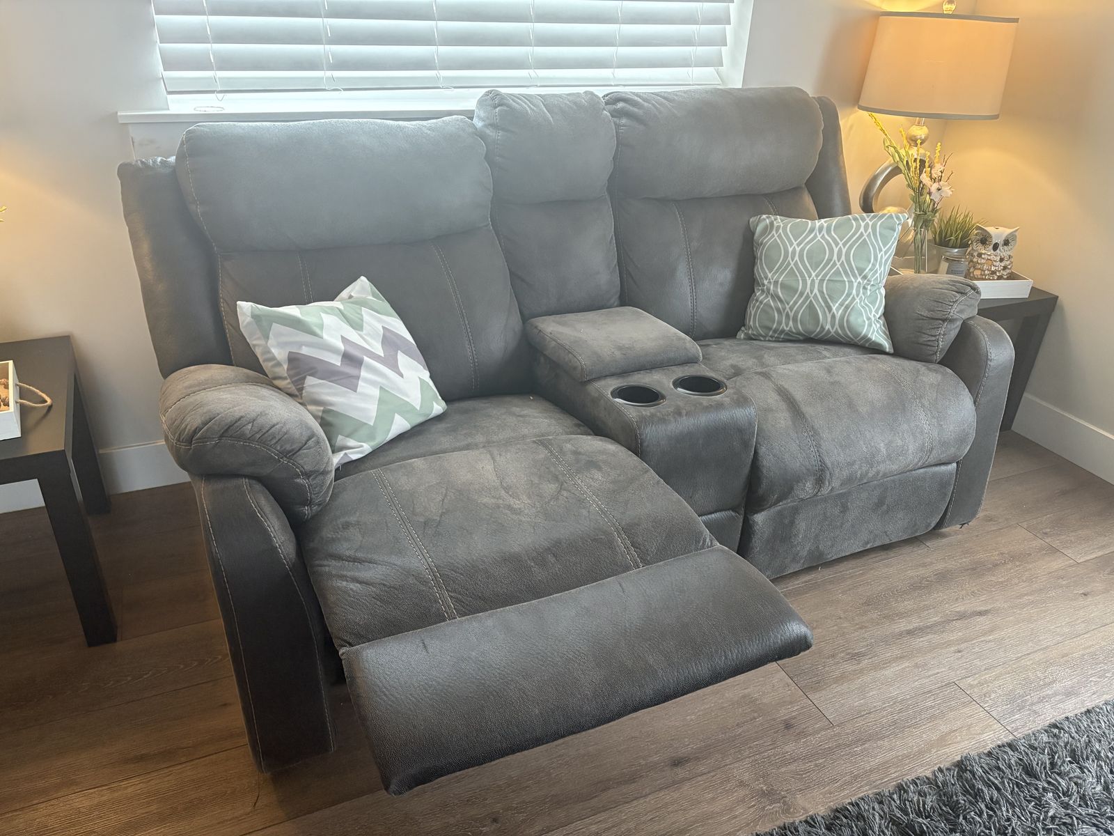 Gray Sofa and Loveseat Set