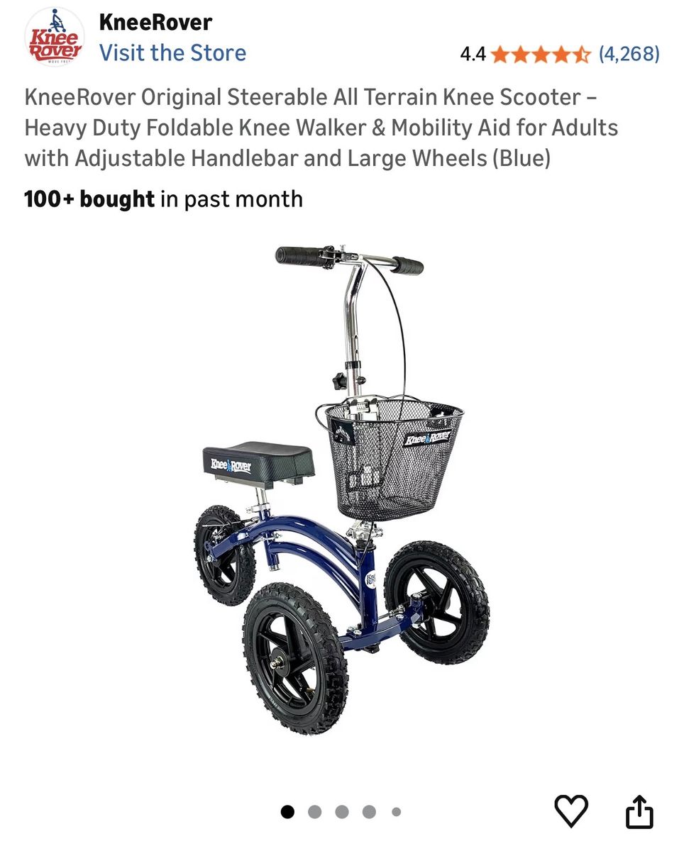 All terrain knee scooter