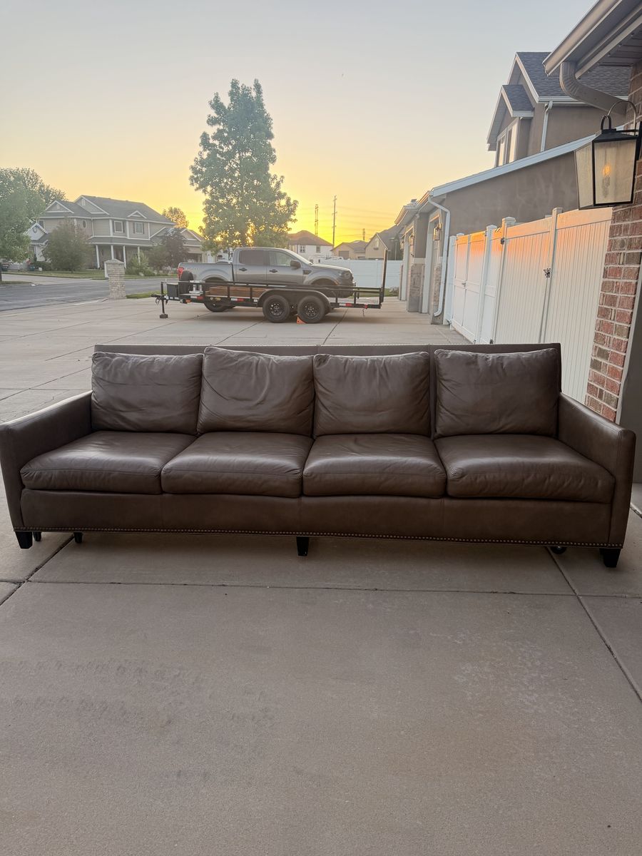 Lee Industries Leather Sofa