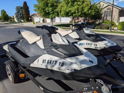Pair of Sea-Doo Spark Jetski PWC with Trailer - Excellent Condition