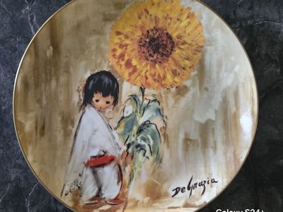 Ted De Grazia "Sunflower Boy" Limited Edition Collector Plate 1985 Fine China Southwest Art