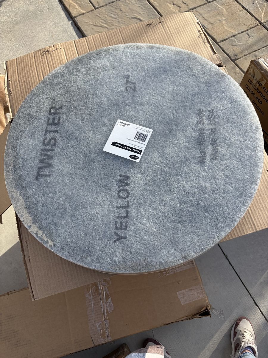 AMERICO TWISTER[TM] YELLOW FLOOR PAD - 27", 1500